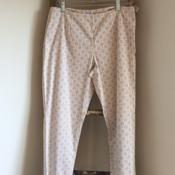 Charter club khaki and white print capris