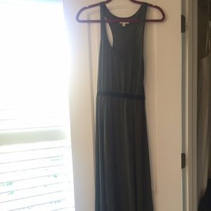 Dark green maxi dress