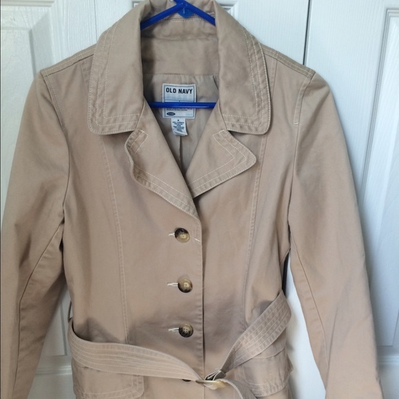 Old Navy tan trench coat