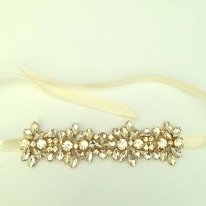Handmade diamond ribbon bracelet
