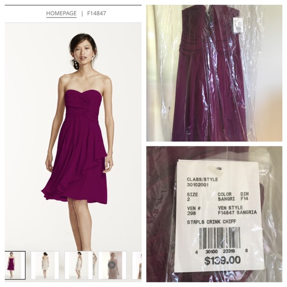 David's Bridal Dresses & Skirts - 🎀SALE🎀 David's Bridal Sweetheart Chiffon Dress