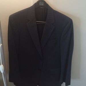 Jos A Bank Suit dark blue pinstripe