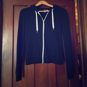 Black Zip-Up Hoodie by Divided (H&M) Size 6