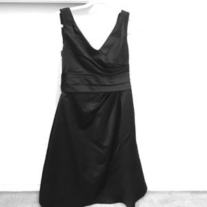 David's Bridal black bridesmaid dress