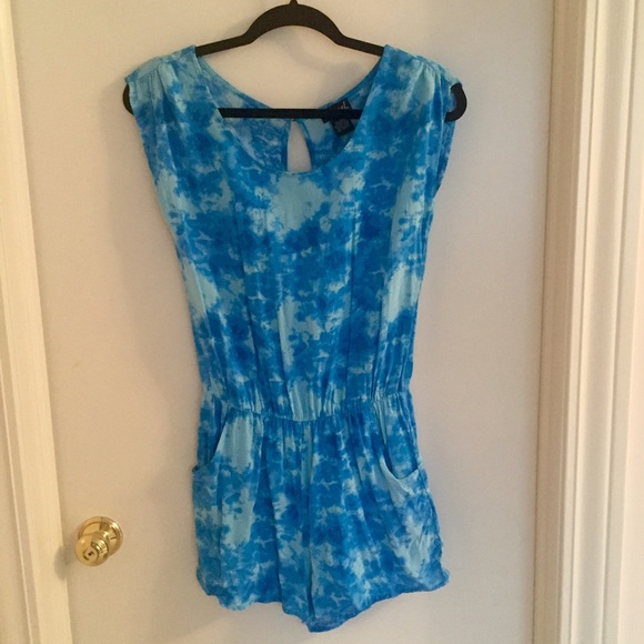 Romper size small blue
