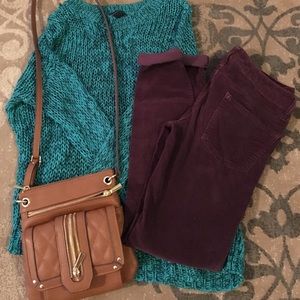 Deep purple corduroy pants!