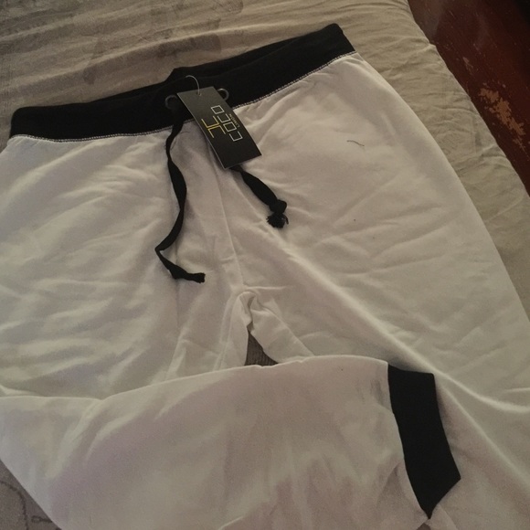 White joggers