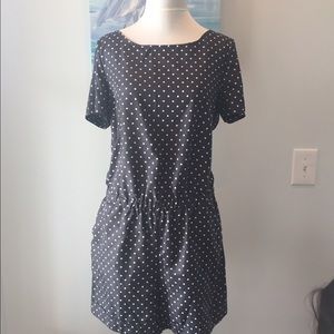 Loft black polka dot romper