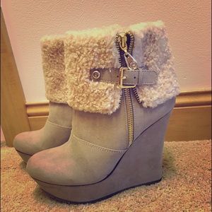 Brand new wedge booties