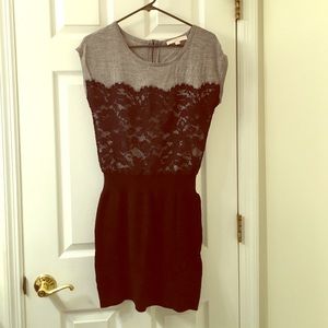 Black and Grey Sweater Dress