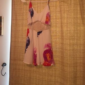 Romper with crochet accent