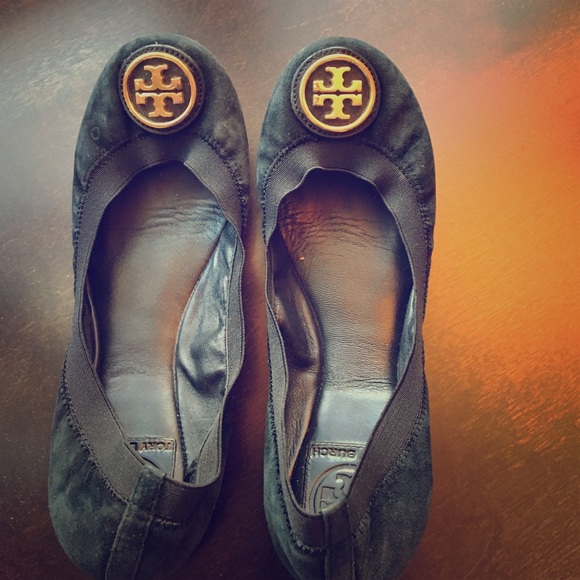 Tory Burch suede ballerina flats