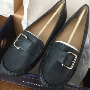 Navy driving mocs. New in box. Size 6 never worn