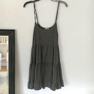 Cotton, grey ruffle dress