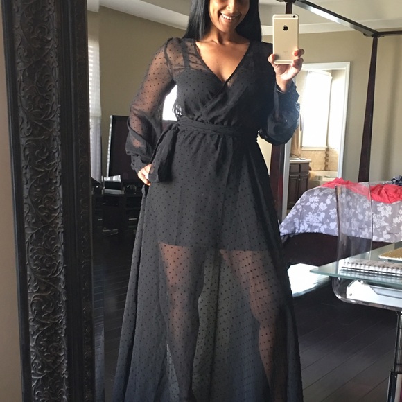 Sheer polka dot maxi - Picture 1 of 1
