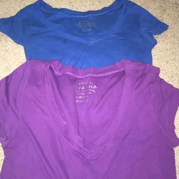 blue & purple v necks