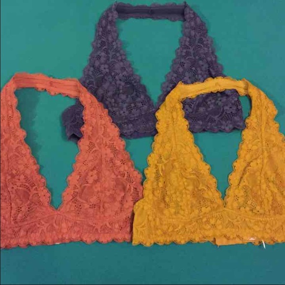 Bundle of three free people bralettes