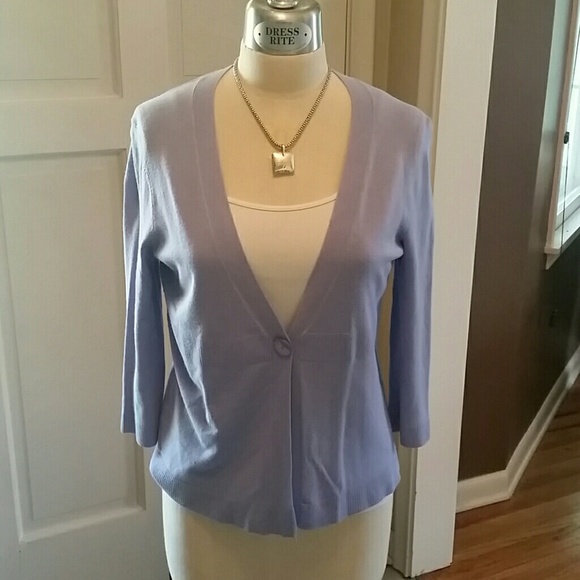 LOFT Periwinkle 3/4 Sleeve Cardigan