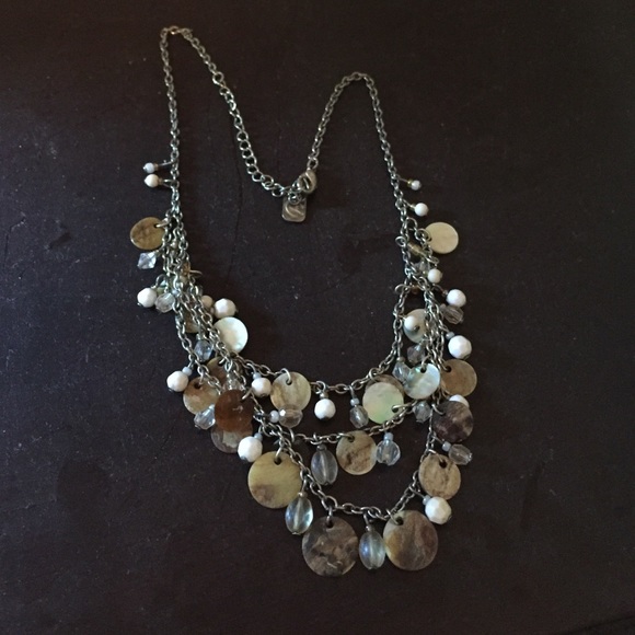 SOLD*******Multi strand boho she'll necklace - Picture 2 of 2