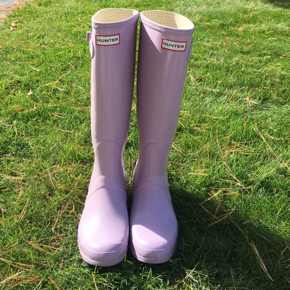 Lilac Tall hunter boots