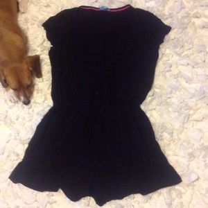 Black button up Romper
