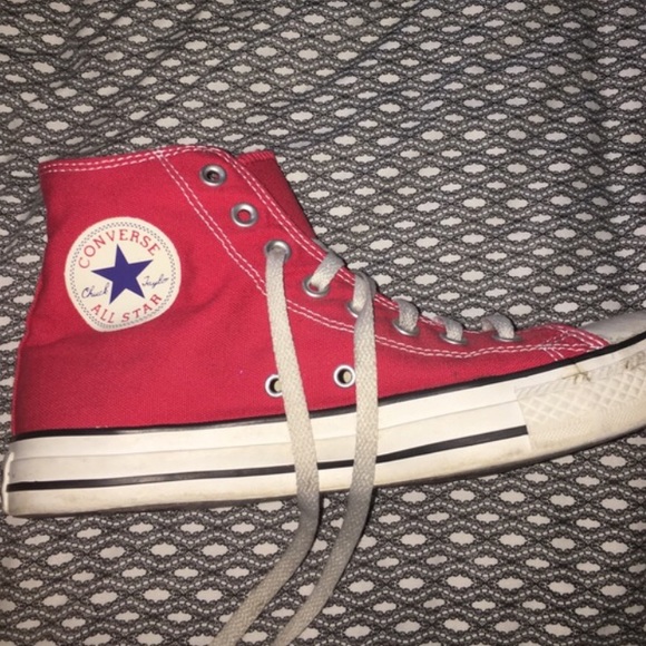 Red high top converse