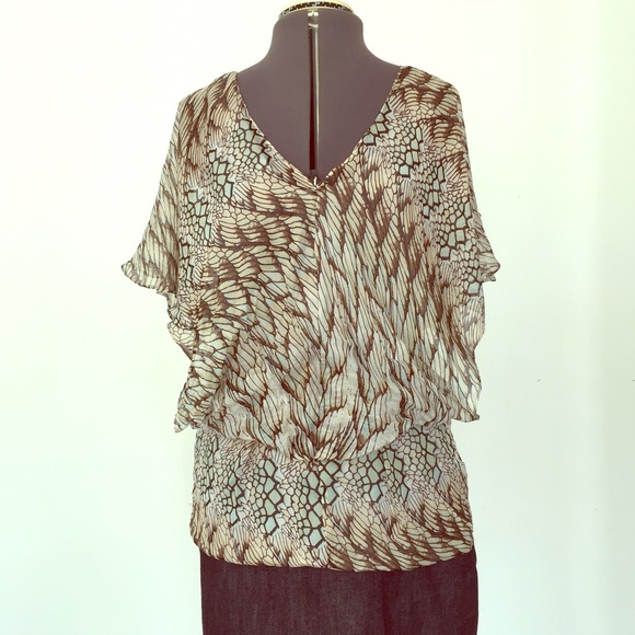 Miss Me Tops - MM Couture (Miss Me) Layered Silk Blouse