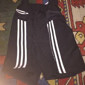 men's adidas black and white workout shorts