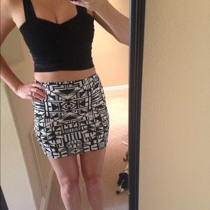 Boohoo Skirts - Bodycon Mini Skirt - Geometric Boohoo Skirts - Bodycon Mini Skirt - Geometric