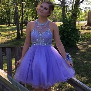 Purple Short Formal Dress