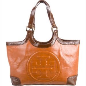 Tory Burch patent - trimmed Bombe tote