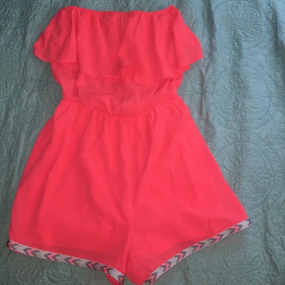 Bright pink romper