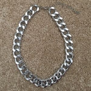 Thick silver chain