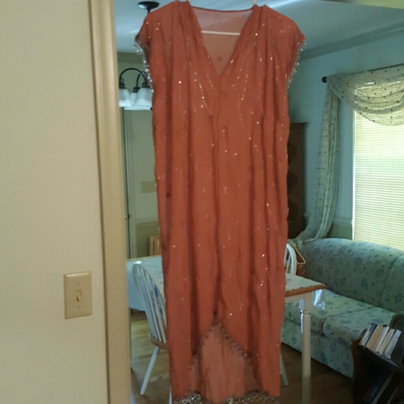 Beautiful hand-beaded evening dress