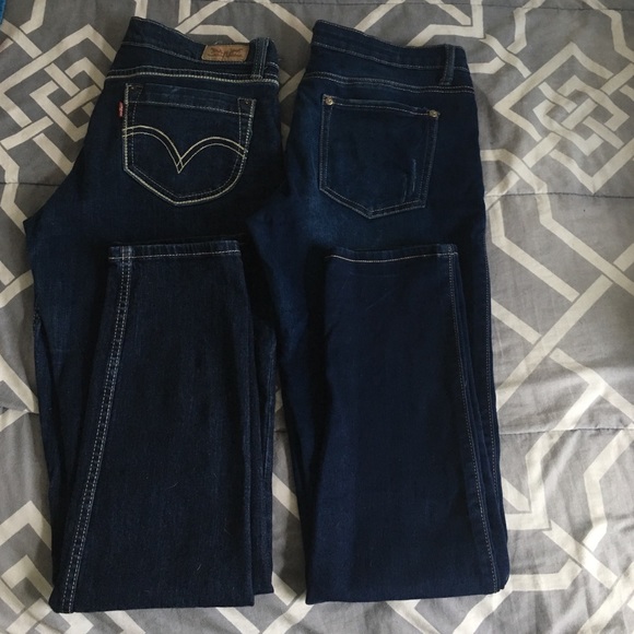 2 pairs of dark wash jeans