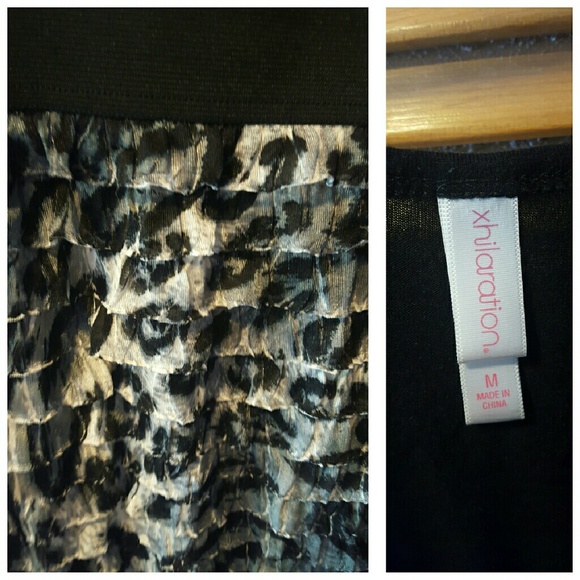 White leopard print ruffle mini dress - Picture 3 of 3