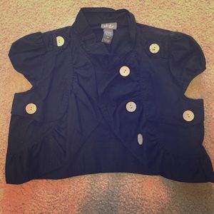 Cropped cap sleeve jacket