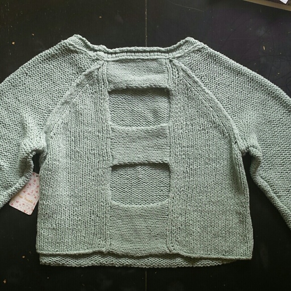 NWOT Free People Endless Stories Crop in Sea Spray - Picture 4 of 4