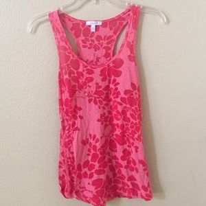 Red Hawaiian Floral Tank Top!
