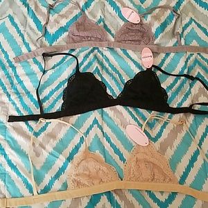 Semi sheer bralette bundle