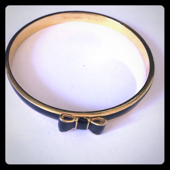 kate spade Jewelry - Kate spade gold and black bow bangle