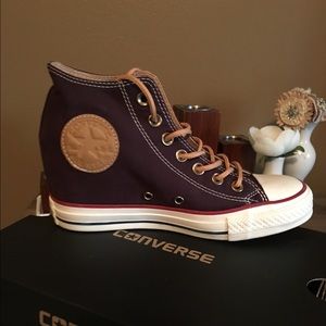 Converse All Star Purple Suede Wedge Sneaker