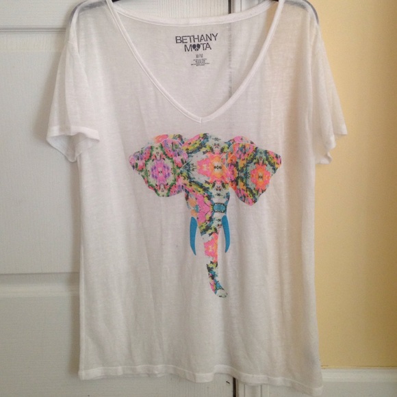 Bethany Mota Floral Elaphant Shirt (Aeropostale) - Picture 1 of 4