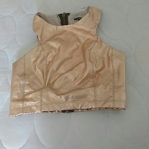 Forever 21 metallic crop top