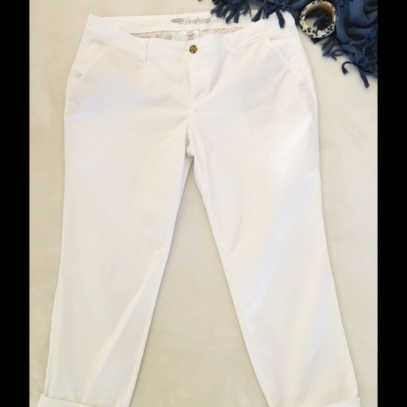 Old Navy Boyfriend Crop Cotton Pants