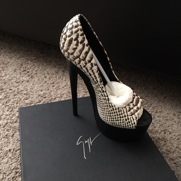 Giuseppe snake skin heels.