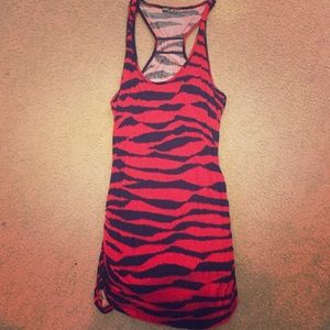 Red zebra tank top