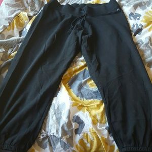 Black cropped Victorias Secret sweats