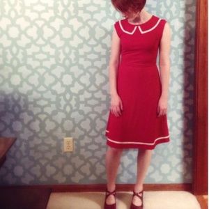 Modcloth Myrtlewood Red Dress w/ Pockets