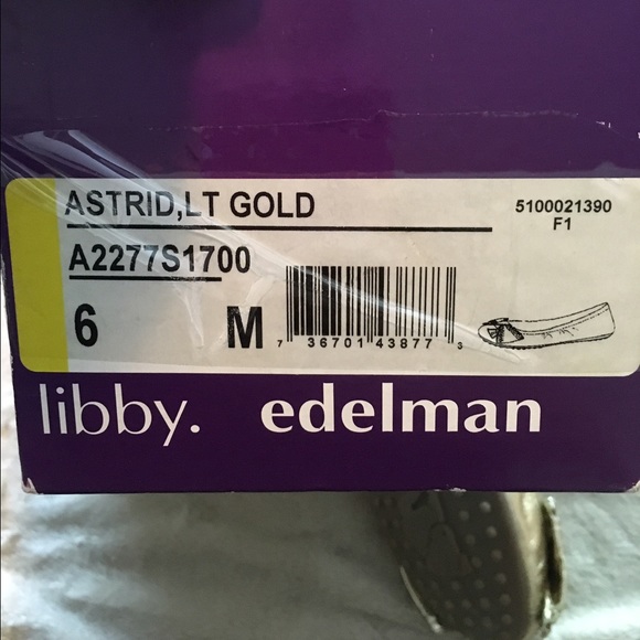 Libby Edelman new gold flats sz 6 - Picture 3 of 3